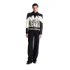 Balmain Trompe-l'œil T-shirt Print Leather Biker Jacket