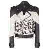 Balmain Trompe Leather Biker Jacket