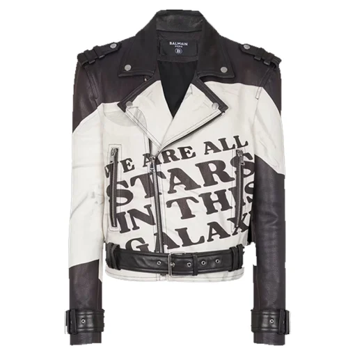Balmain Trompe Leather Biker Jacket