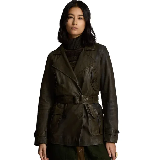 Belted Leather Jacket