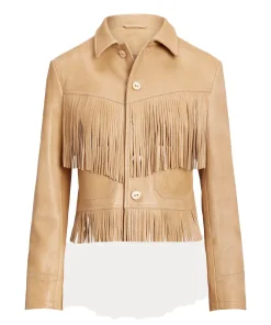 Fringe Waxed Leather Jacket
