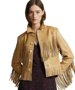 Fringe Waxed Leather Jacket