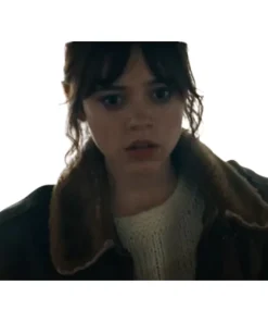 Hurry Up Tomorrow Jenna Ortega Leather Jacket