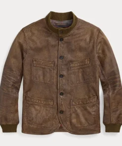 Men's Leather Car Coat