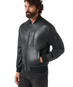 Men's Marker Tumbled Leather Jacket