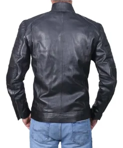 Men's Cafe Racer Black Classic Biker Jacket
