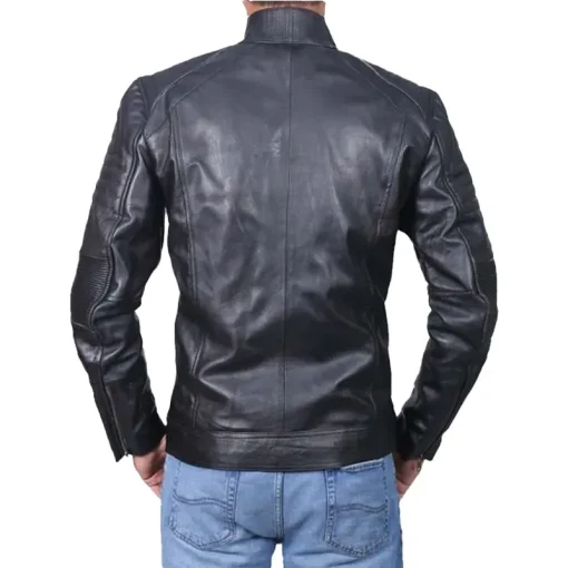 Men's Cafe Racer Black Classic Biker Jacket
