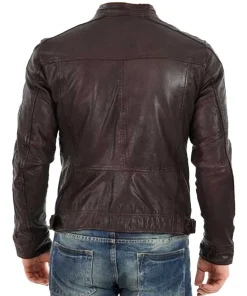Men's Brown Casual Leather Jacket
