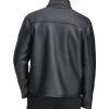 Faux Shearling Black Geniune Leather Jacket