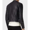 Men's Asymmetrical Black Bikers Padded Jacket