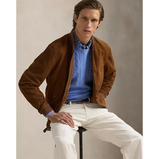 Polo Ralph Lauren Suede Bomber Jacket - Image 2