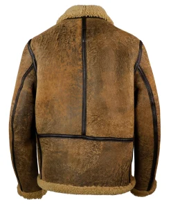 Schott Antique Sheerskin Brown Leather Jacket