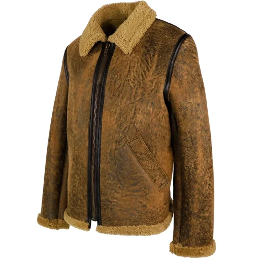 Schott Antique Sheerskin Brown Jacket