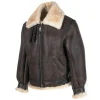 Men's Schott B-3 Sheepskin Brown Jacket