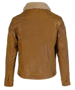 Men's Schott Buffalo Sycamore Leather Trucker Jacket