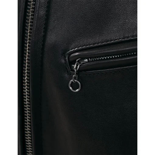 Men's Schott Cowhide Retro Black Leather Jacket