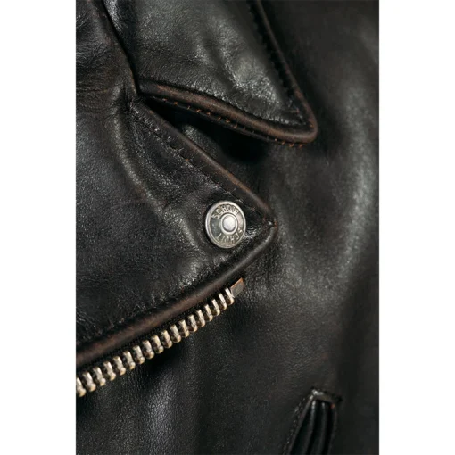 Schott Hand Vintaged Cowhide slim Leather Jacket