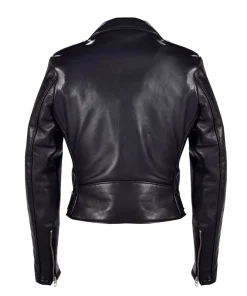 Women's Schott Cropped Lambskin Leather Jacket
