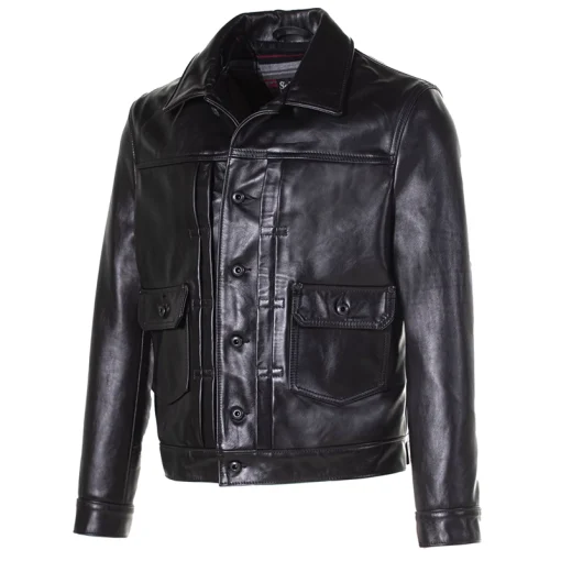 Men's Schott Horsehide Mechanic's Black Jacket
