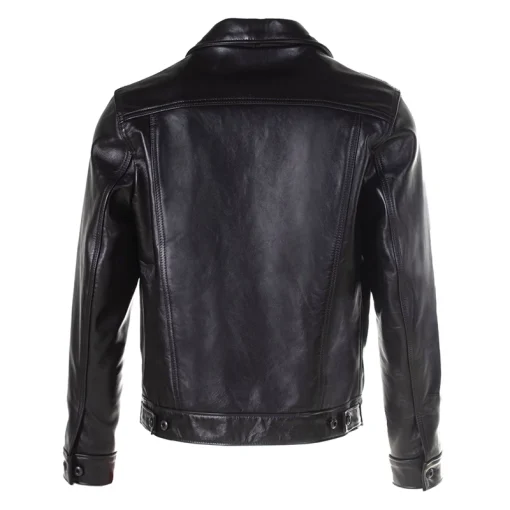 Men's Schott Horsehide Mechanic's Black Leather Jacket