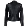 Women's Schott Lambskin Cafe Black Leather Jacket