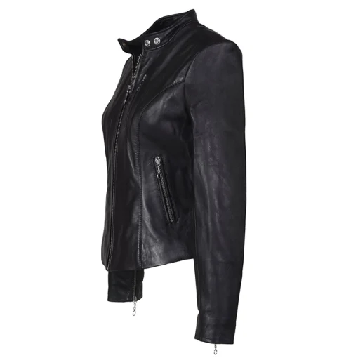Women's Schott Lambskin Cafe Leather Jacket