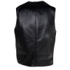 Men's Schott Naked Cow Hide Moto Black Leather Vest