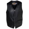 Schott Naked Cow Hide Moto Vest