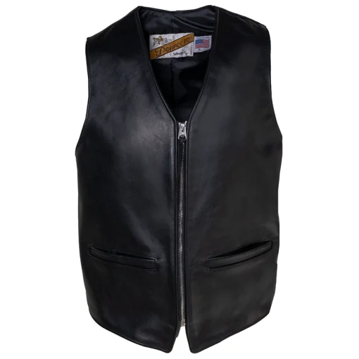 Schott Naked Cow Hide Moto Vest