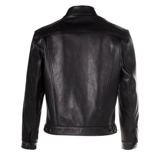 Men's Schott Naked Cowhide Jean Black Jacket