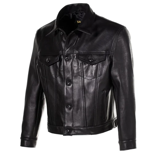 Men's Schott Naked Cowhide Jean Jacket