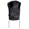 Schott Genuine Pebbled Cowhide Biker Leather Vest