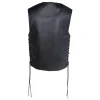 Men's Schott Genuine Pebbled Cowhide Biker Leather Vest
