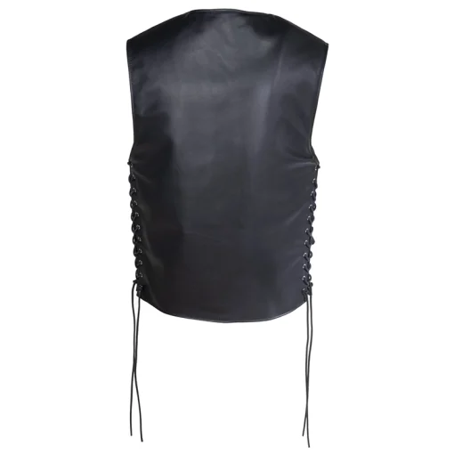 Men's Schott Genuine Pebbled Cowhide Biker Leather Vest