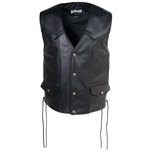 Schott Pebbled Cowhide Biker Vest