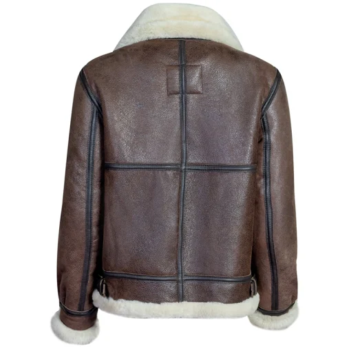 Women's Schott Sheepskin B-3 Leather Bomber Jacket