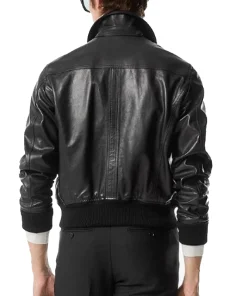 Tom Ford Glossy Black Leather Jacket