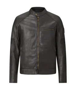 Men's Vanguard Motorcycle Washed Leather Jacket