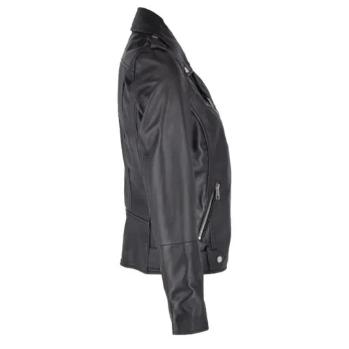 Women's Biker Black Leather Jacket