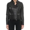Women's Black Motorcycle Slimfit Jacket