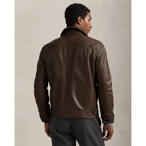 The Polo Ralph Lauren Brown leather jacket