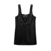 Women's Leather Effect Pinafore Dress