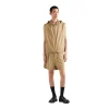 Men's Khaki Leather Vest Front