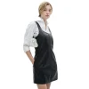 Women's Leather Effect Pinafore Dress Front