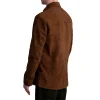 Men's Haven Brown Suede Leather Shirt Back