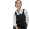 Leather Effect Pinafore Dress Front