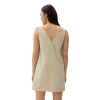 Reversible Vegan Bone Leather Shift Mini Dress Back