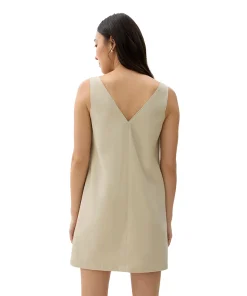 Reversible Vegan Bone Leather Shift Mini Dress Back