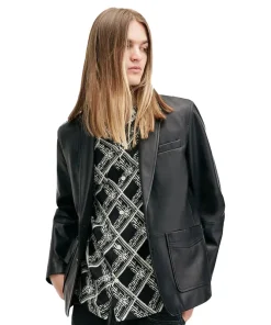 AllSaints Black Andrius Blazer
