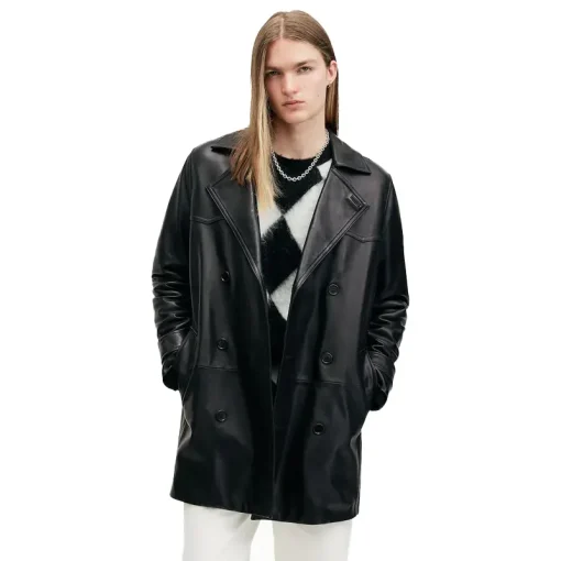 AllSaints Black Kessler Coat